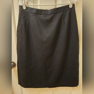 Wool Black Pencil Skirt for Women Size 16
